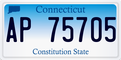 CT license plate AP75705