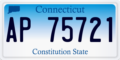 CT license plate AP75721
