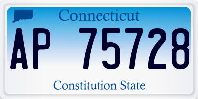 CT license plate AP75728