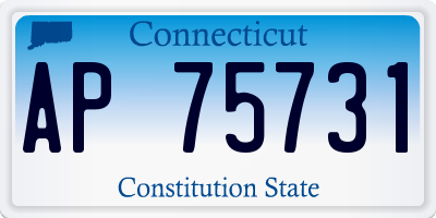 CT license plate AP75731