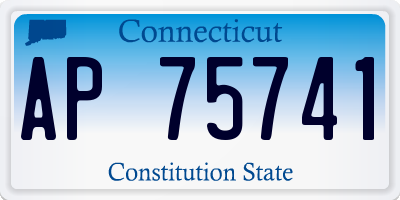 CT license plate AP75741