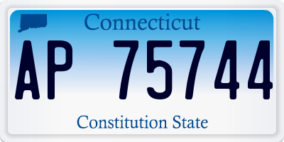 CT license plate AP75744