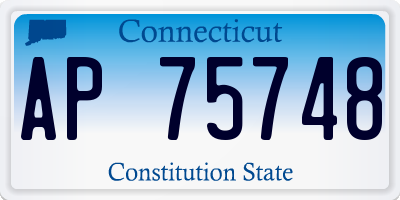 CT license plate AP75748