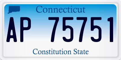 CT license plate AP75751
