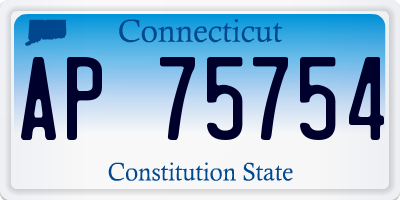 CT license plate AP75754