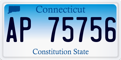 CT license plate AP75756