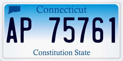 CT license plate AP75761