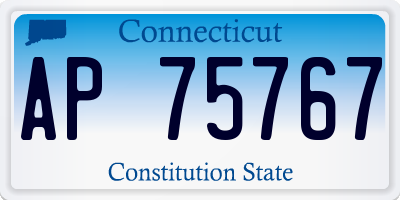 CT license plate AP75767
