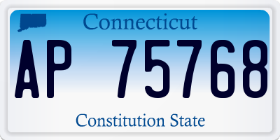 CT license plate AP75768