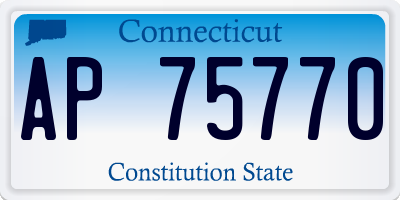 CT license plate AP75770