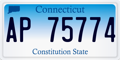 CT license plate AP75774