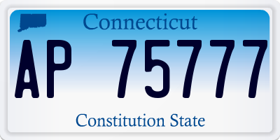 CT license plate AP75777