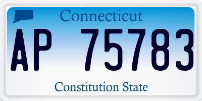 CT license plate AP75783