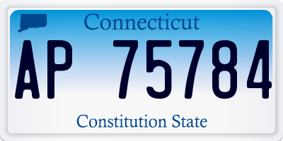 CT license plate AP75784