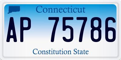 CT license plate AP75786