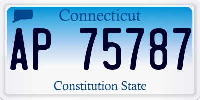 CT license plate AP75787