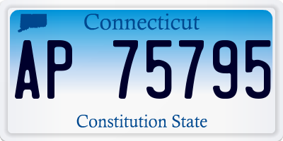 CT license plate AP75795