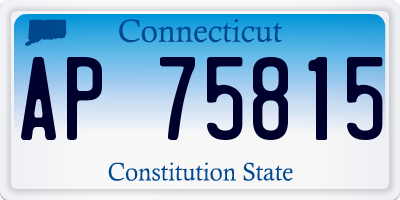 CT license plate AP75815