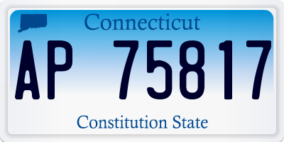 CT license plate AP75817