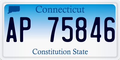 CT license plate AP75846