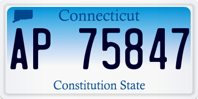 CT license plate AP75847