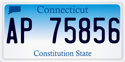 CT license plate AP75856