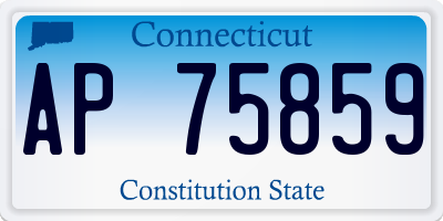 CT license plate AP75859