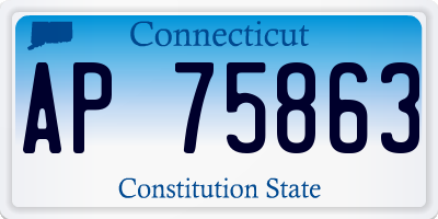 CT license plate AP75863