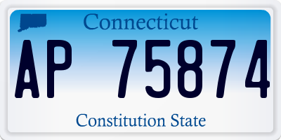 CT license plate AP75874