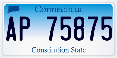 CT license plate AP75875