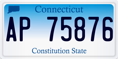 CT license plate AP75876