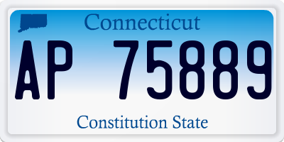 CT license plate AP75889