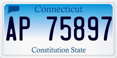 CT license plate AP75897