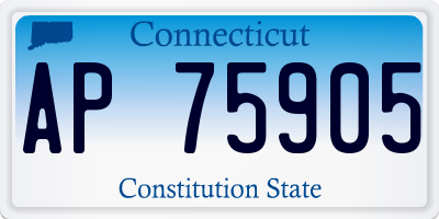 CT license plate AP75905
