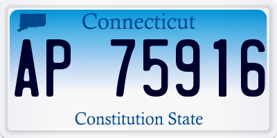 CT license plate AP75916