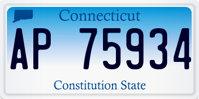 CT license plate AP75934