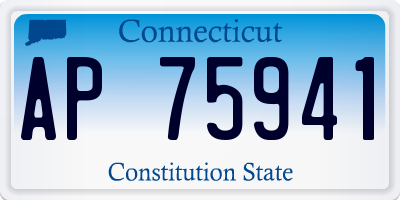 CT license plate AP75941
