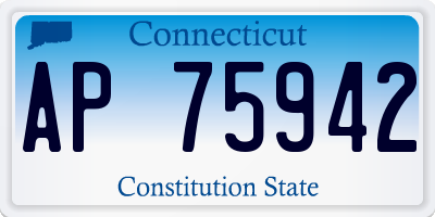 CT license plate AP75942