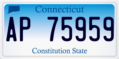 CT license plate AP75959