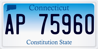 CT license plate AP75960