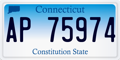 CT license plate AP75974