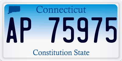 CT license plate AP75975