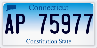 CT license plate AP75977