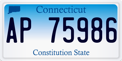 CT license plate AP75986