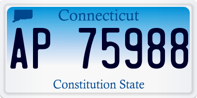 CT license plate AP75988