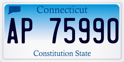 CT license plate AP75990