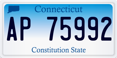 CT license plate AP75992