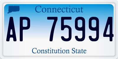 CT license plate AP75994