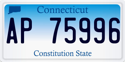 CT license plate AP75996