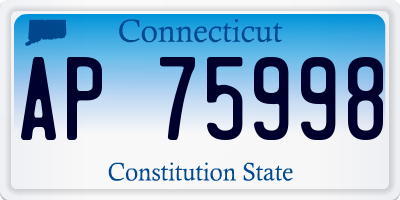 CT license plate AP75998